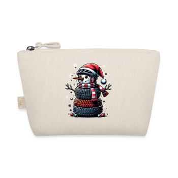 CYcling Christmas Sports Santa Claus - Organic Pouch - nature - Front