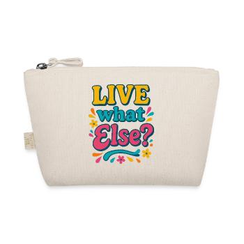 Live What Else Retro-Typografie - Bio-Täschchen - Natur - Vorne