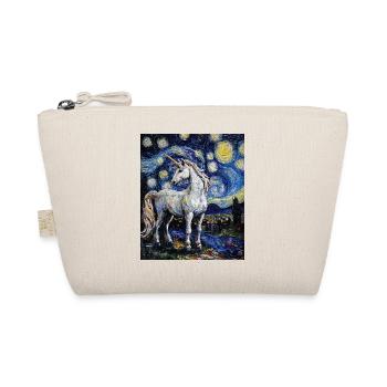 Einhorn Einhörner Unicorn Van Gogh Style - Organic Pouch - nature - Front