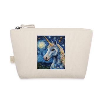 Einhorn Einhörner Unicorn Van Gogh Style - Organic Pouch - nature - Front