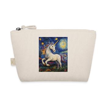 Einhorn Einhörner Unicorn Van Gogh Style - Organic Pouch - nature - Front