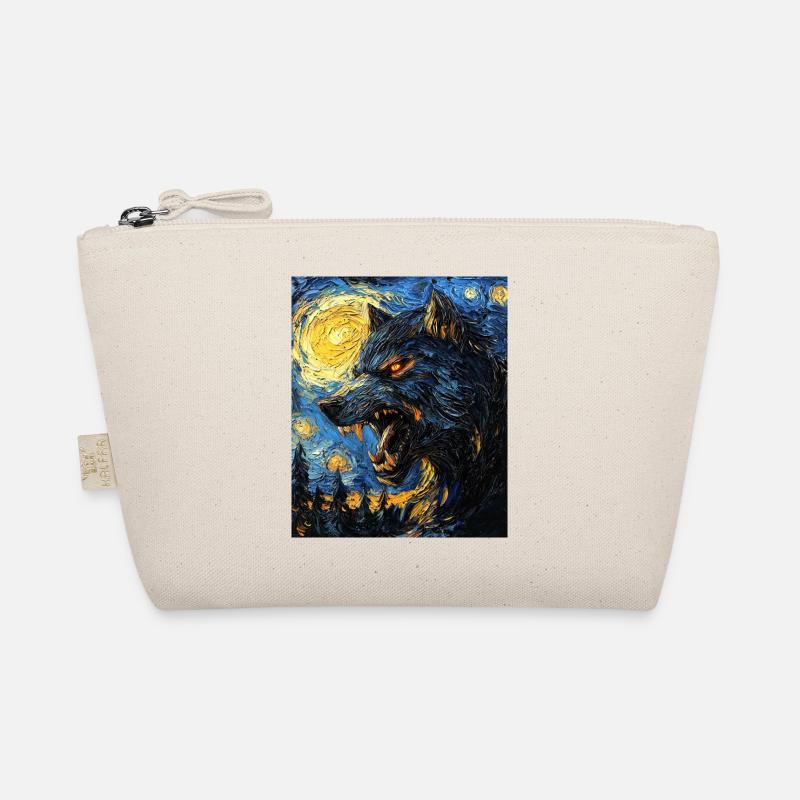 Werewolf Wolf Van Gogh Style Organic Pouch