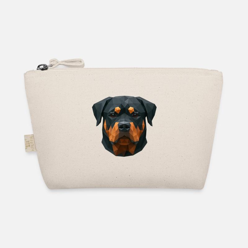 Polygon Rottweiler – Geometric Dog Design Organic Pouch