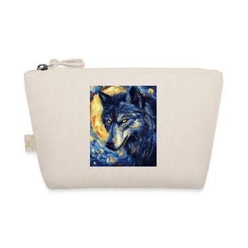 Wolf Van Gogh Style - Organic Pouch - nature - Front