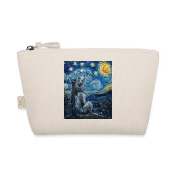 Wolf Van Gogh Style - Organic Pouch - nature - Front