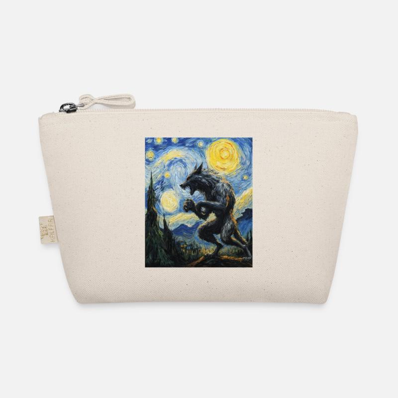 Werewolf Wolf Van Gogh Style Organic Pouch