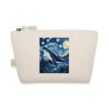 Whale Fish Blue Whale Van Gogh Style Starry Night - Organic Pouch - nature - Front