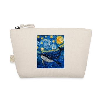 Whale Fish Blue Whale Van Gogh Style Starry Night - Organic Pouch - nature - Front