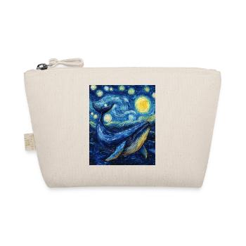 Whale Fish Blue Whale Van Gogh Style Starry Night - Organic Pouch - nature - Front