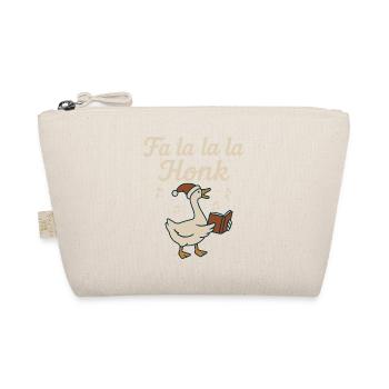 Christmas Goose Fa La La La Honk Funny Holiday - Organic Pouch - nature - Front