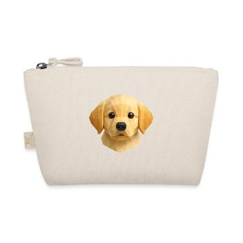 Süßer Golden Retriever Welpe – Polygon Hundedesign - Bio-Täschchen - Natur - Vorne