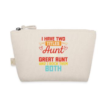 Aunt Gift Best Aunt In The World - Organic Pouch - nature - Front