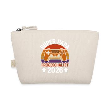 Being a Father SUPER DAD UNLOCKED 2026 FUNNY - Organic Pouch - nature - Front