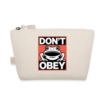 Don't obey - USA Frog T-Shirt - Organic Pouch - nature - Front
