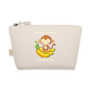 Monkey Mode Enabled | Monkey, Banana, Cute - Organic Pouch - nature - Front