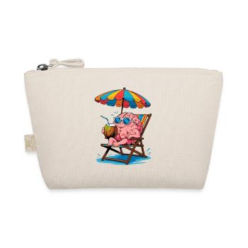 Brain on the beach with cocktail - Organic Pouch - nature - Front