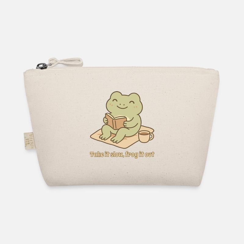 Reading Frog – Take it slow Design Organic Pouch