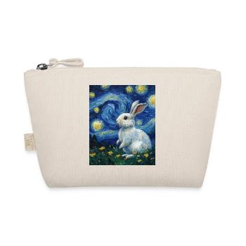 Rabbit Van Gogh Style Starry Night - Organic Pouch - nature - Front