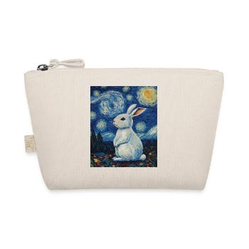 Rabbit Van Gogh Style Starry Night - Organic Pouch - nature - Front