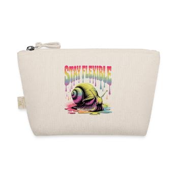 Stay Flexible Colorful Snail Illustration - Organic Pouch - nature - Front