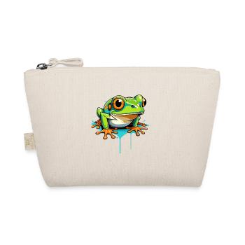 Frosch Graffiti Neon Splash - Bio-Täschchen - Natur - Vorne