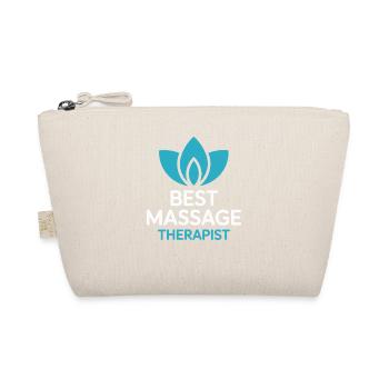 Best Massage Therapist Lotus Motiv - Organic Pouch - nature - Front