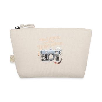 Seeing Life Through the Lens Vintage Camera - Organic Pouch - nature - Front