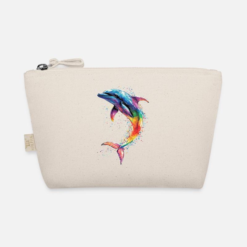 Dolphin Diver Dolphins Ocean Cute Dolphins Dolphin Organic Pouch