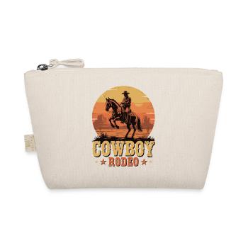 Cowboy Rodeo - Wild West Sunset Design - Bio-Täschchen - Natur - Vorne