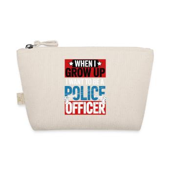 When I grow up - Police Officer Design - Organic Pouch - nature - Front