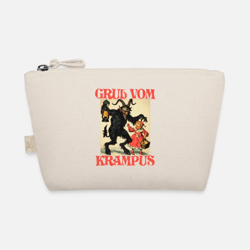 KRAMPUS NIKOLAUS NIKOLO KRAMPUSTAG WEIHNACHTEN - Bio-Täschchen - Natur