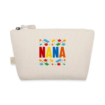Nana Brick Builder Creative Grandma Block Lover - Organic Pouch - nature - Front
