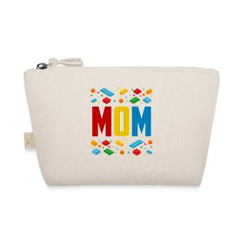 Mom Brick Builder Creative Motherhood Block Lover - Organic Pouch - nature - Front