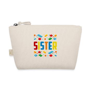 Sister Brick Builder Creative Family Block Lover - Organic Pouch - nature - Front