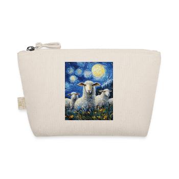 Sheep Van Gogh Style Starry Night - Organic Pouch - nature - Front