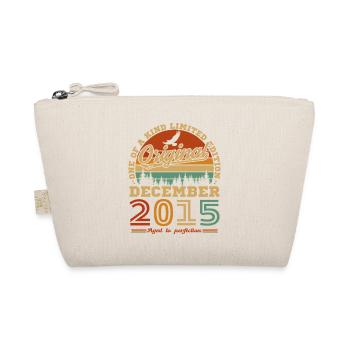 December 2015 Vintage Birthday Gift - Organic Pouch - nature - Front