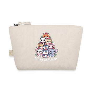 Animal Christmas Tree – Cute Xmas Animals - Organic Pouch - nature - Front