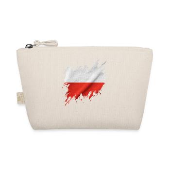 Flag of Poland, torn style - Organic Pouch - nature - Front