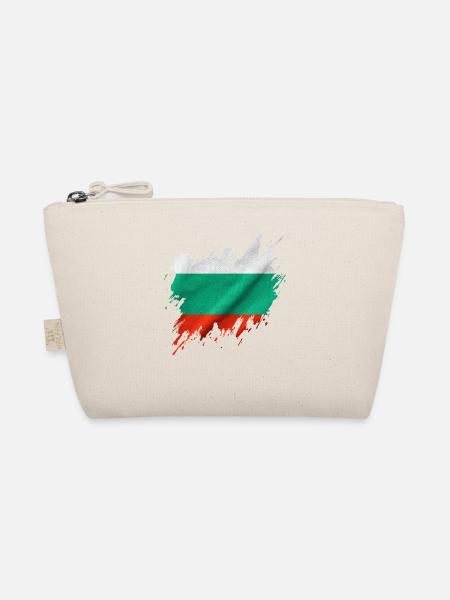 Bulgarian flag, torn style - Organic Pouch - nature - Front