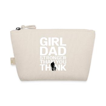 Girl Dad Shirt – Father of a Daughter Saying - Organic Pouch - nature - Front