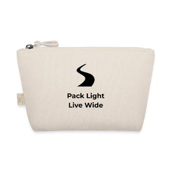 Pack Light, Live Wide – Travel Shirt - Organic Pouch - nature - Front