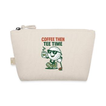 Kaffee dann Tee Time Golf Humor für Golfer - Bio-Täschchen - Natur - Vorne