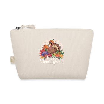 Happy Thanksgiving Turkey Autumn Motif - Organic Pouch - nature - Front