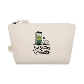 Creative humor – battery empty, ideas gone - Organic Pouch - nature - Front