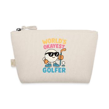 Funny Golf Lover World's Okayest Golfer Design - Organic Pouch - nature - Front