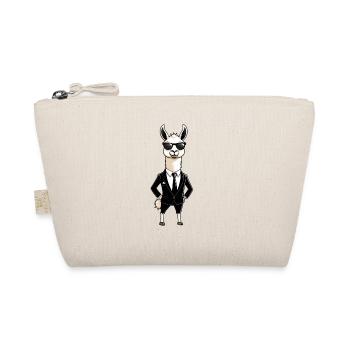 Llama in a suit with sunglasses - Organic Pouch - nature - Front