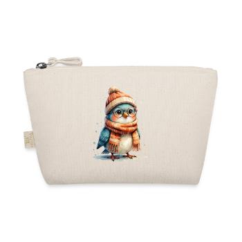 Winterfreund Vogel mit Brille - Bio-Täschchen - Natur - Vorne