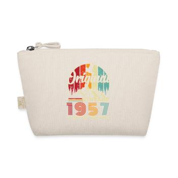 1957 Vintage Retro Birthday Gift - Organic Pouch - nature - Front
