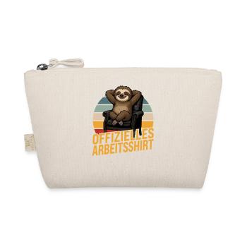 Offizielles Arbeitsshirt Faultier Faul Faulenzen - Bio-Täschchen - Natur - Vorne