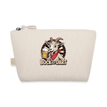 Bock auf Dart – Dart shirt with goat and beer - Organic Pouch - nature - Front